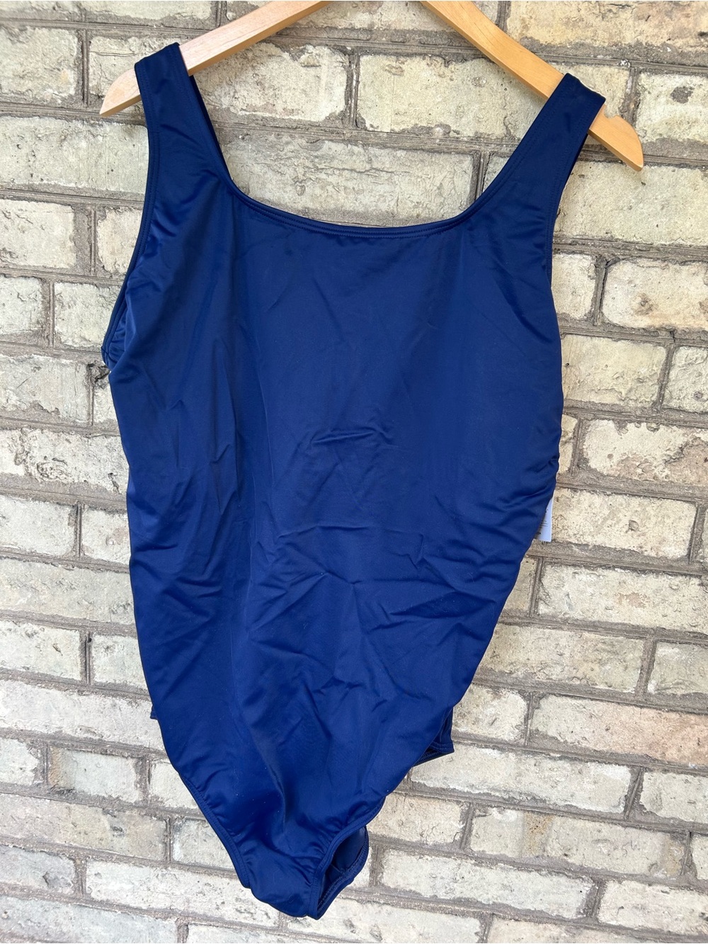 NWT Lands' End Navy Blue Classic One-Piece Swimsuit